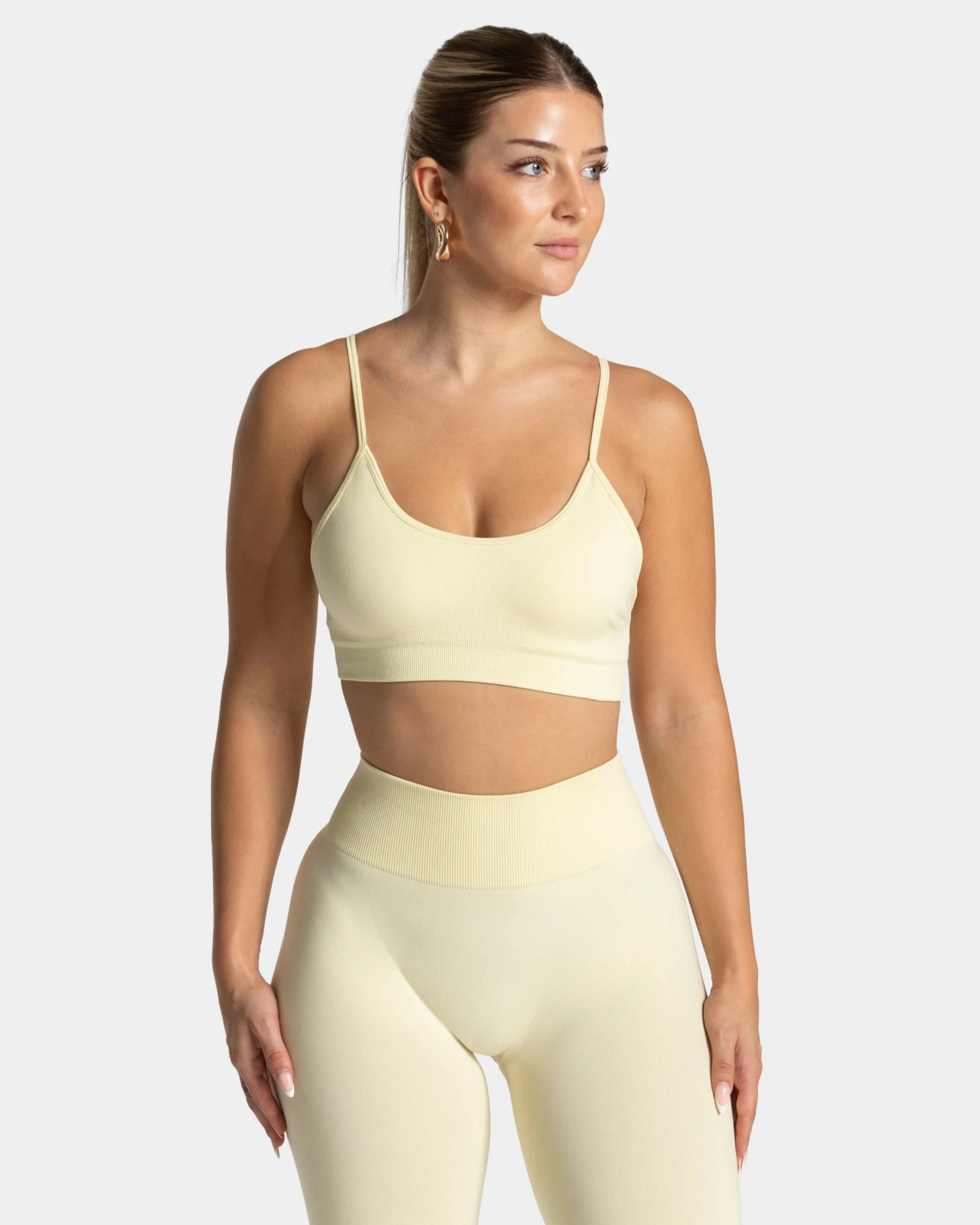 Timeless Pro Sports Bra - Butter Yellow - Medium Support 3 Timeless Pro Sports Bra - Butter Yellow - Medium Support