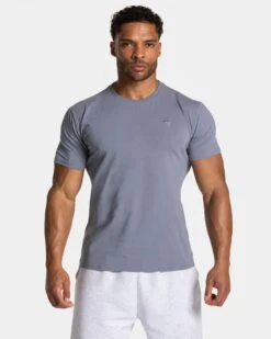 Timeless Pro Fitted T-Shirt Eisgrau - Premium Herren Fitness Shirt