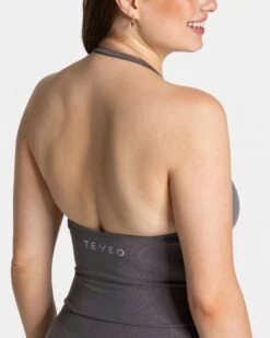 Shaping Neckholder Top Graphit - Seamless Sport Bralette für Damen -Teveo Geschaft TEVEO Timeless Pro Neckholder Top Graphit 8650