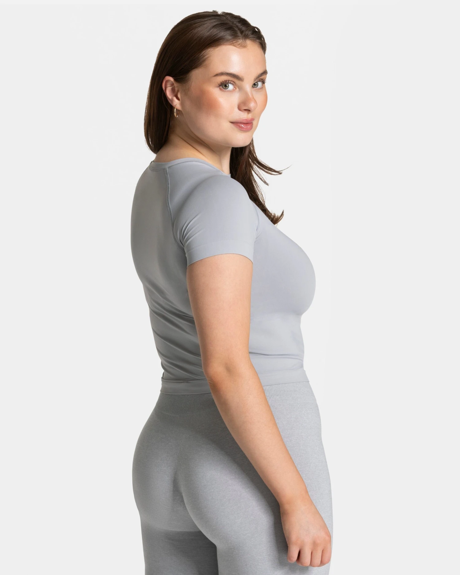 Timeless Pro T-Shirt "Hellgrau" – Nahtloses Damen Performance Shirt 4 Timeless Pro T-Shirt "Hellgrau" – Nahtloses Damen Performance Shirt – Bild 2