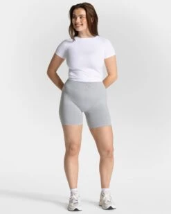 Timeless Pro T-Shirt Weiß - Nahtloses Premium Damen Sportshirt -Teveo Geschaft TEVEO Timeless Pro T Shirt Weiss 0317