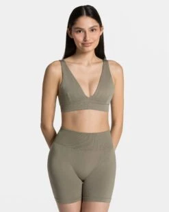 Timeless Pro Triangle BH in Khaki – Eleganter Medium Support Sport-BH