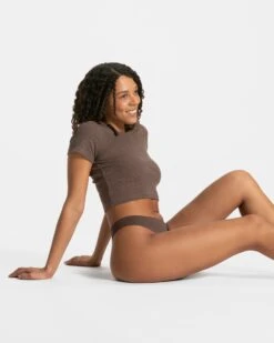 TEVEO Seamless Padded Tanga 5-Pack - Kaffee - No-Show Performance Underwear -Teveo Geschaft Tanga kaffee 1826 20c0e1b8 151d 4a78 94e6 8a456a287867