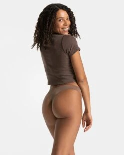 TEVEO Seamless Padded Tanga 2er-Set - Kakao | Unsichtbar & Sicher 11 TEVEO Seamless Padded Tanga 2er-Set - Kakao | Unsichtbar & Sicher -Teveo Geschaft Tanga kakao 1993