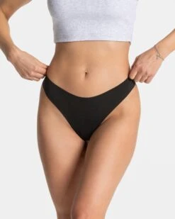 TEVEO Seamless Padded Tanga (2er) "Schwarz"