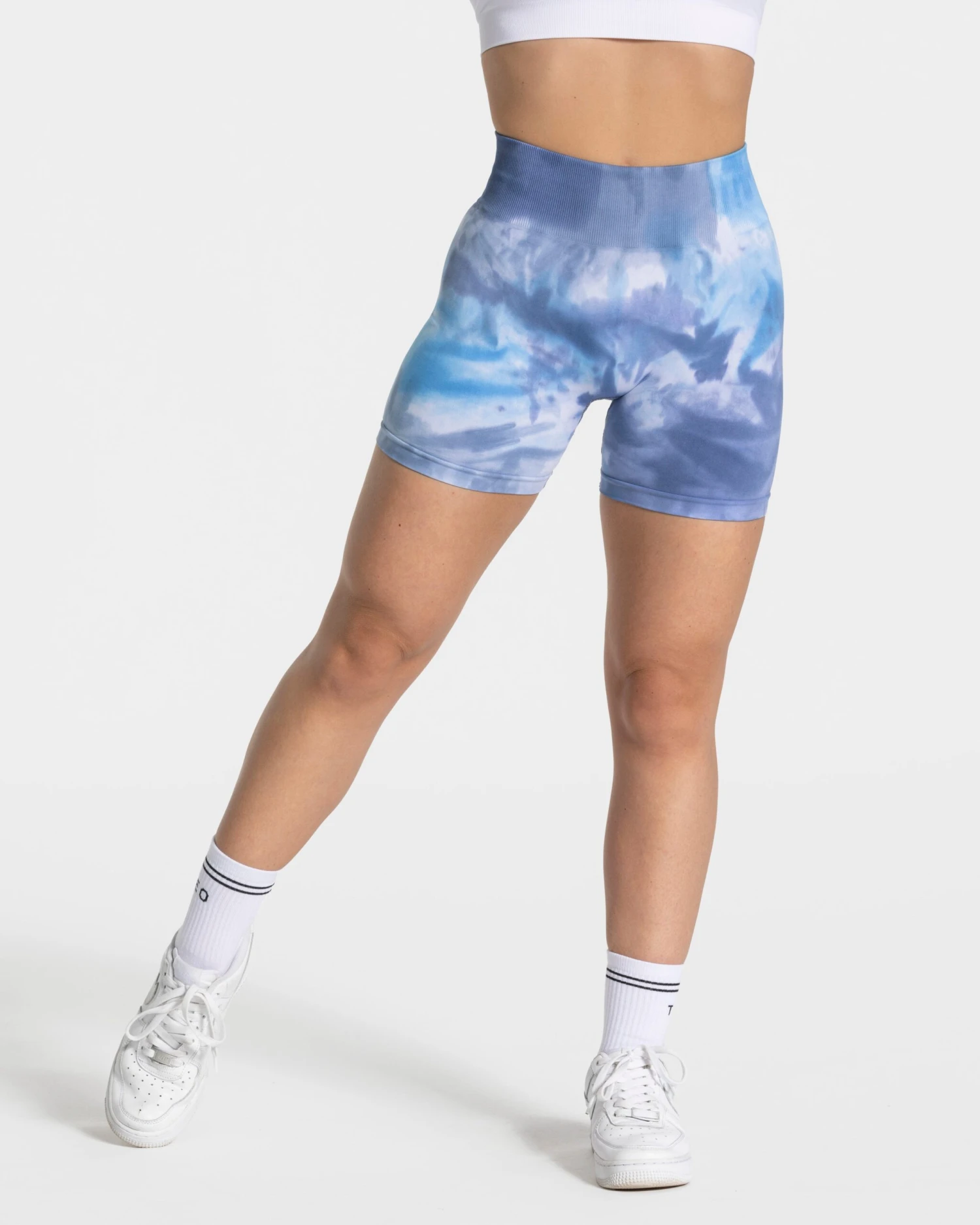 Ocean Tie Dye Scrunch Shorts - High Waist Booty Lifting Fitness Shorts 3 Ocean Tie Dye Scrunch Shorts - High Waist Booty Lifting Fitness Shorts