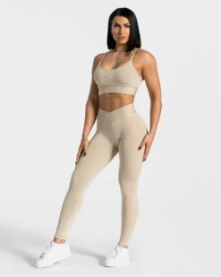 TEVEO V-Shape Sport-BH Sand - Eleganter Rücken & Hoher Komfort -Teveo Geschaft V Shape Leggings Sand 0018