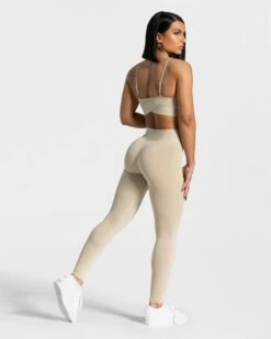 TEVEO V-Shape Sport-BH Sand - Eleganter Rücken & Hoher Komfort -Teveo Geschaft V Shape Leggings Sand 0047