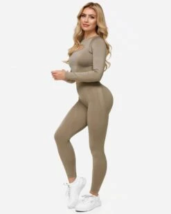 Charming Scrunch Leggings "Khaki" -Teveo Geschaft charming scrunch leggings khaki 970317