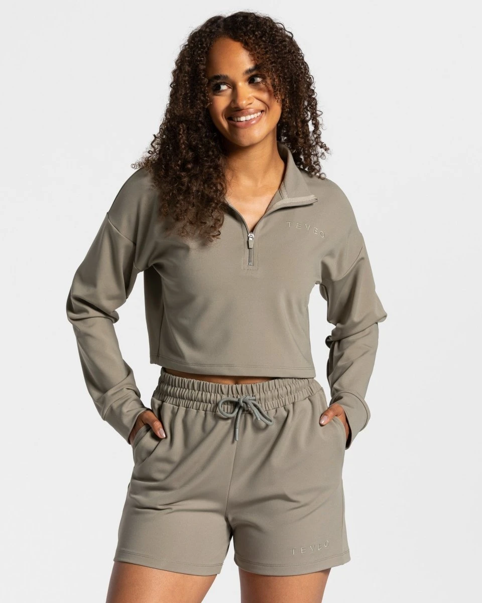 Charming Zip Sweater "Khaki" 3 Charming Zip Sweater "Khaki"