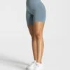 Seamless Damen Shorts in Stahlblau – High Waist & Booty Shaping -Teveo Geschaft classy seamless shorts stahlblau 606566