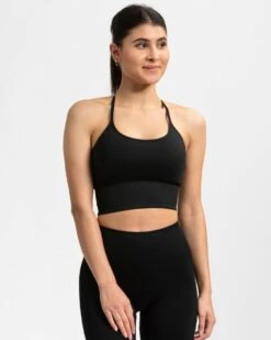 Seamless Sport BH Schwarz - Formender Fitness BH mit starkem Halt