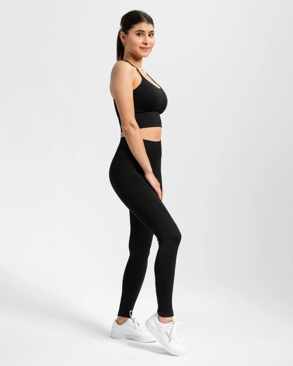 Seamless Sport BH Schwarz - Formender Fitness BH mit starkem Halt 7 Seamless Sport BH Schwarz - Formender Fitness BH mit starkem Halt – Bild 5