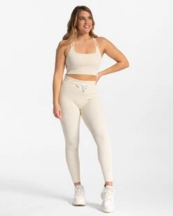 Ribbed Leggings "Ivory" -Teveo Geschaft ribbed leggings ivory 597136
