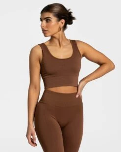 Sport BH Karamell mit starkem Halt & breiten Trägern – Sensation