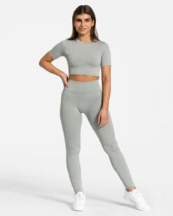 Sensation Fitness Crop Top Grau – Sport-Oberteil mit formendem Bund 9 Sensation Fitness Crop Top Grau – Sport-Oberteil mit formendem Bund -Teveo Geschaft sensation crop top grau 492063