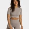 Sensation Crop Top "Stone" -Teveo Geschaft sensation crop top stone 943828