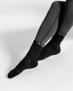 TEVEO Air Socken (5er Pack) – Atmungsaktive Mesh-Socken in Schwarz