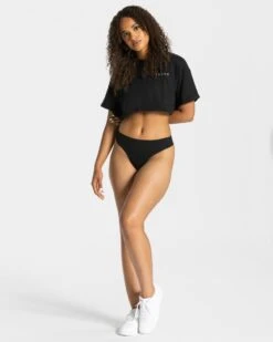 TEVEO Seamless Tanga 5er-Pack in Schwarz: Unsichtbarer Highwaist-Fit -Teveo Geschaft teveo seamless tanga 5er schwarz 336437