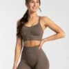 Timeless Scrunch Sport BH Taupe – Push-Up Effekt & Komfort -Teveo Geschaft timeless scrunch bh taupe 406468
