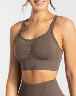 Timeless Scrunch Sport BH Taupe – Push-Up Effekt & Komfort -Teveo Geschaft timeless scrunch bh taupe 492725