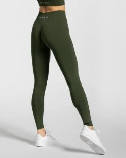 Teveo Geschaft -Teveo Geschaft timeless scrunch leggings khaki 396038