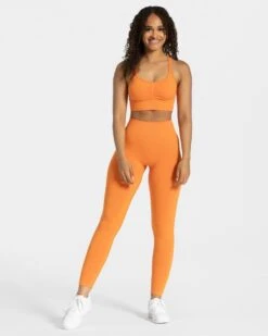 Timeless Scrunch Leggings "Orange" -Teveo Geschaft timeless scrunch leggings orange 516853