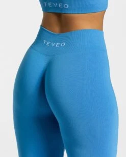 Timeless Scrunch Leggings "Sommerblau" -Teveo Geschaft timeless scrunch leggings sommerblau 194708