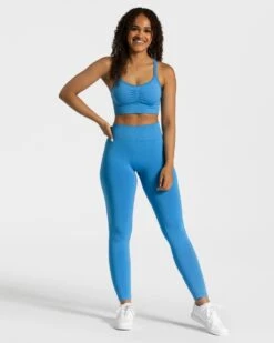 Timeless Scrunch Leggings "Sommerblau" -Teveo Geschaft timeless scrunch leggings sommerblau 281923