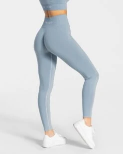 Teveo Geschaft -Teveo Geschaft timeless scrunch leggings stahlblau 412752