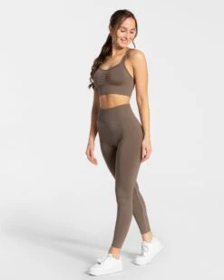 Timeless Scrunch Leggings "Taupe" -Teveo Geschaft timeless scrunch leggings taupe 630121