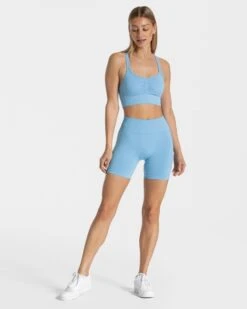 Timeless Scrunch Short "Babyblau" -Teveo Geschaft timeless scrunch short babyblau 892126