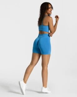 Timeless Scrunch Short "Sommerblau" -Teveo Geschaft timeless scrunch short sommerblau 310016