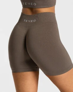 Timeless Scrunch Short "Taupe" -Teveo Geschaft timeless scrunch short taupe 323246
