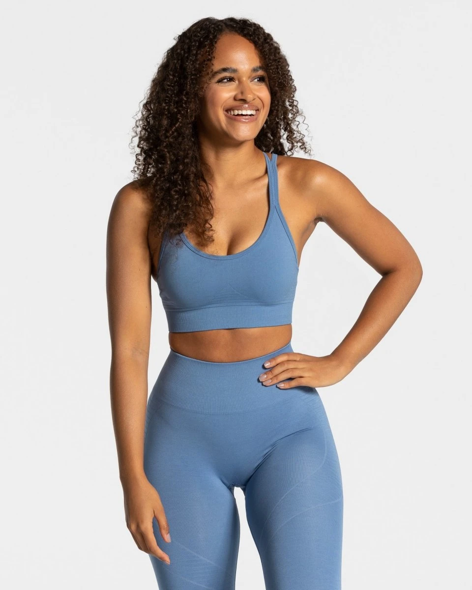 True Seamless Sport BH Blau - Push-Up Effekt & Cross-Back Design 3 True Seamless Sport BH Blau - Push-Up Effekt & Cross-Back Design