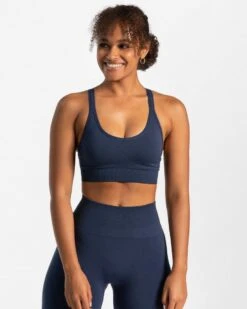 True Seamless Sport-BH "Dunkelblau" mit Cross-Back-Design
