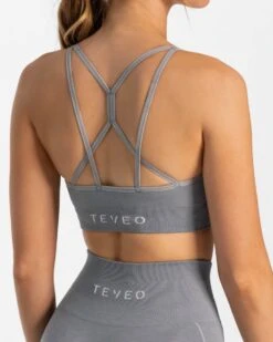 True Seamless Sport BH Stahlblau mit Push-Up Effekt -Teveo Geschaft true seamless bh stahlblau 514441